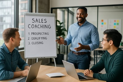 Expert sales coaching session in progress at a software company Expert sales coaching session in progress at a software company